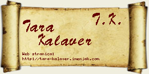 Tara Kalaver vizit kartica